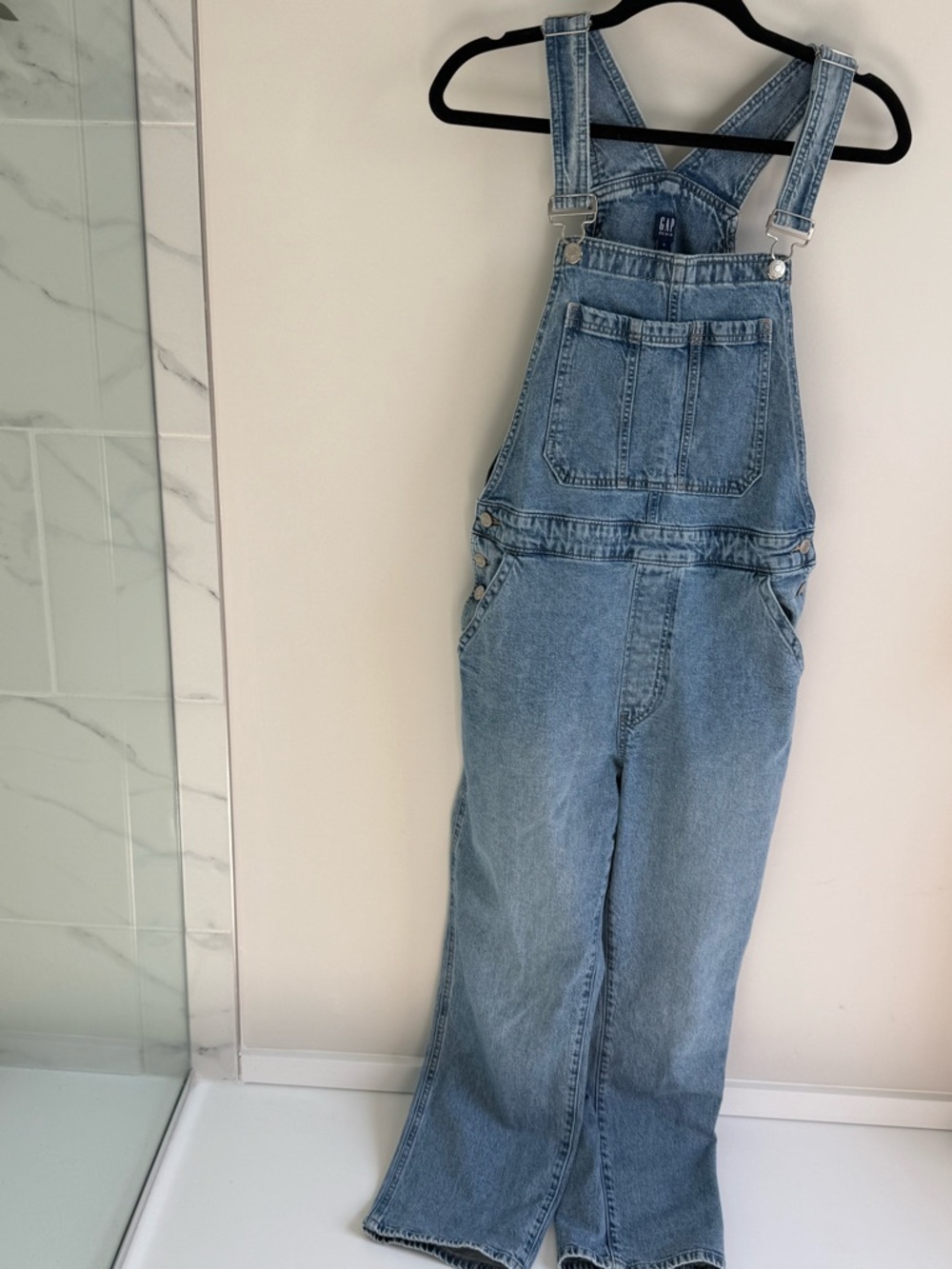 GAP Light Wash Denim Overalls Sz M